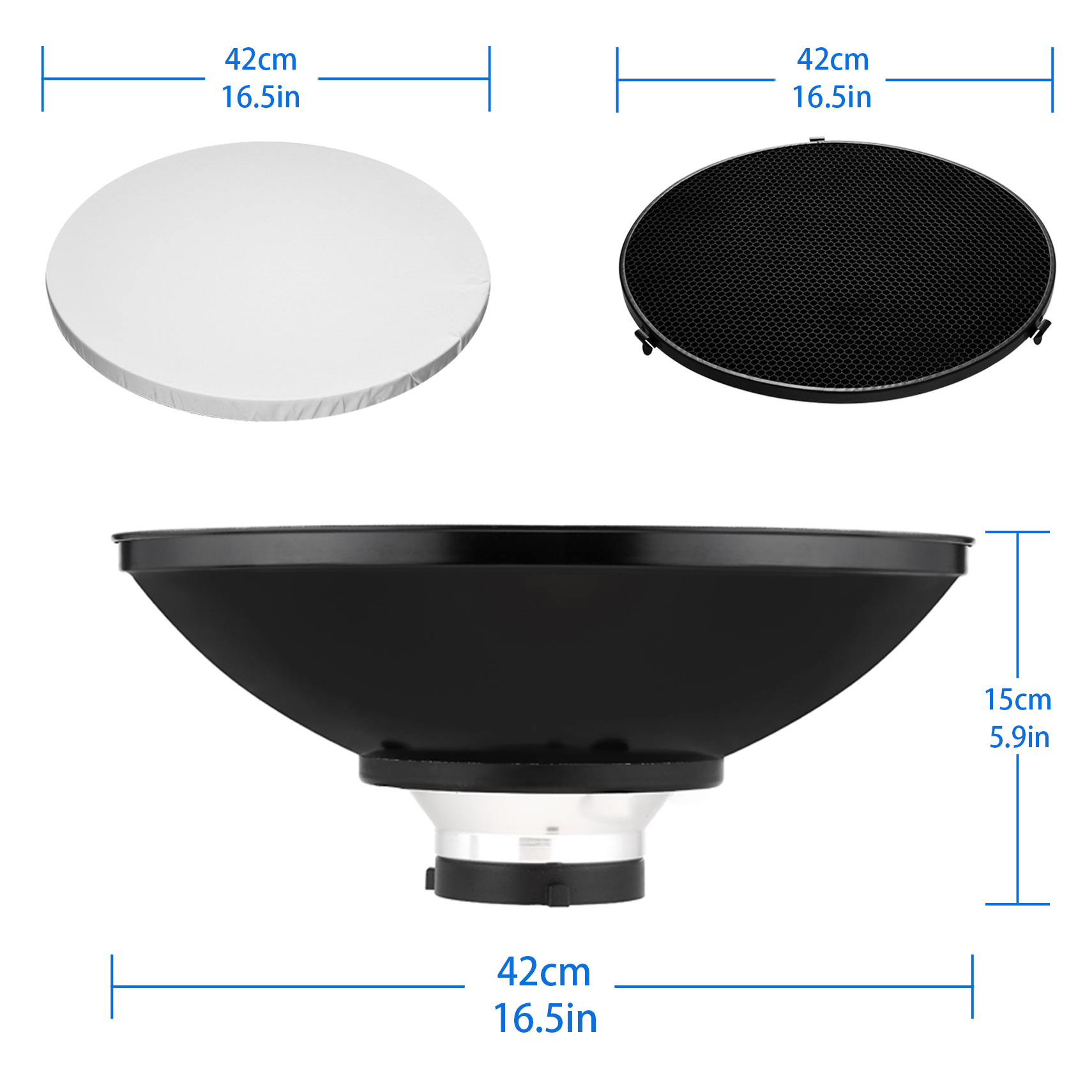 Photography Lighting Beauty Dish - 16.5 inç reflektör güzellik çanak Bowens