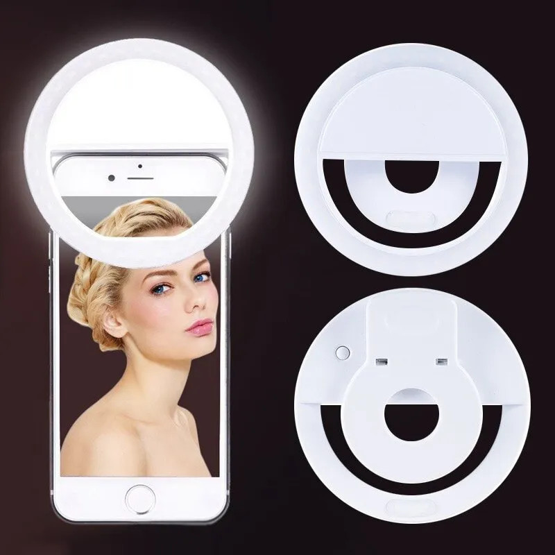 Photography Lighting Video - USB şarj edilebilir LED Selfie halka
