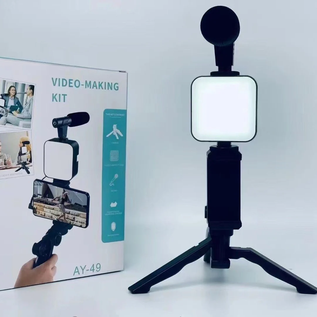 Photography Led Lighting Kit - Akıllı Telefon Vlog Kiti Tripod Telefon