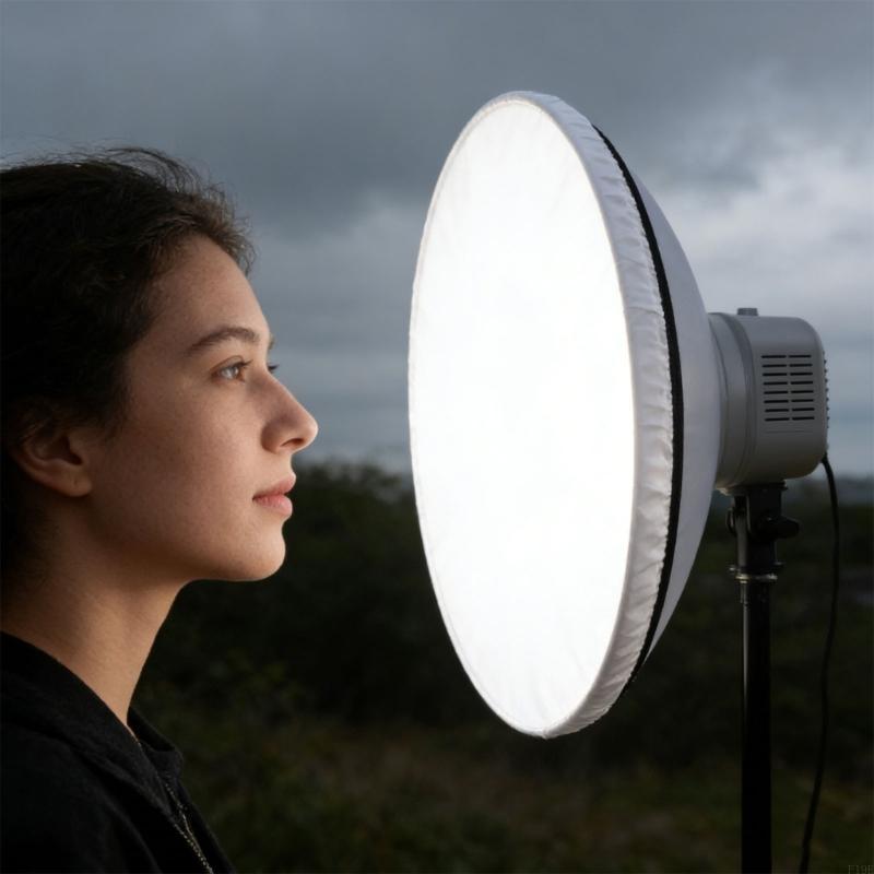 Photography Lighting Beauty Dish - 42cm yumuşak difüzör lamba örtüsü kumaş