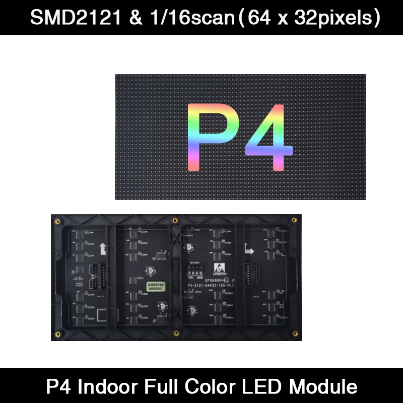 Video Light Panel Led - AiminRui Yüksek Çözünürlüklü P4 Kapalı 1/16