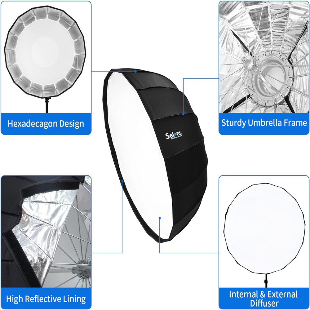 Selens Hızlı Kurulum Parabolik - Photography Lighting Beauty Dish incelemesi ve fiyatı