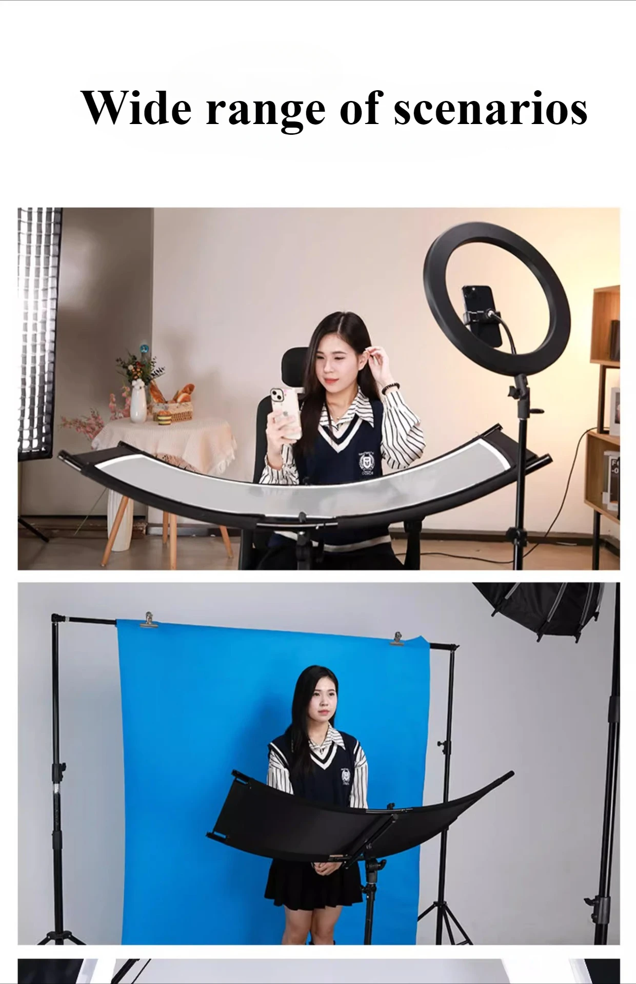 4 Renkli Kumaş U Tipi Reflektö - Photography Lighting Types incelemesi ve fiyatı