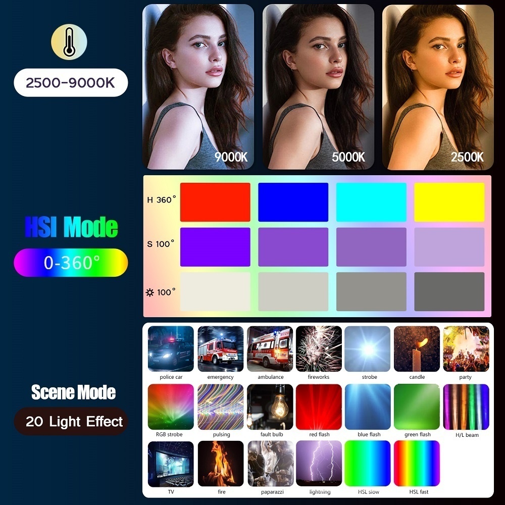 50 CM RGB Sopa Işık Değnek Haf - Photography Lighting Types incelemesi ve fiyatı