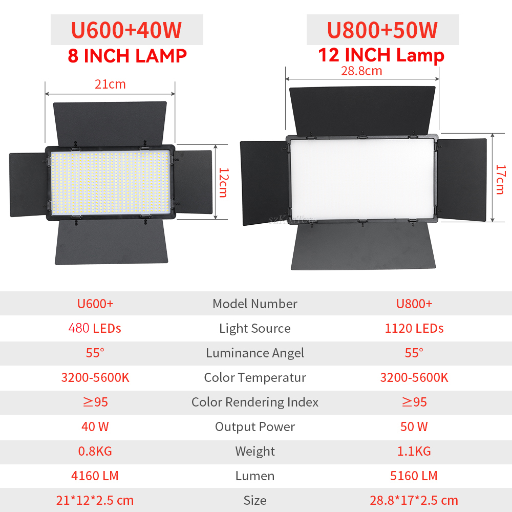U800 U600 LED fotoğraf stüdyos - Photography Led Lighting Kit incelemesi ve fiyatı